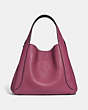 COACH®,HADLEY HOBO 21,Leather,Medium,Gold/Dusty Pink,Back View