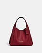 COACH®,HADLEY HOBO 21,Leather,Medium,Gold/Deep Red,Front View