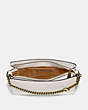 COACH®,SIGNATURE CHAIN CROSSBODY,Leather,Small,Brass/Chalk,Inside View,Top View