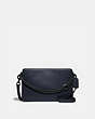 COACH®,SIGNATURE CHAIN CROSSBODY,Leather,Small,Pewter/Midnight Navy,Front View