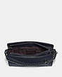 COACH®,SIGNATURE CHAIN CROSSBODY,Leather,Small,Pewter/Midnight Navy,Inside View,Top View