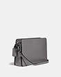 COACH®,SIGNATURE CHAIN CROSSBODY,Leather,Small,Pewter/Heather Grey,Angle View
