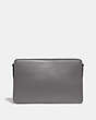COACH®,SIGNATURE CHAIN CROSSBODY,Leather,Small,Pewter/Heather Grey,Back View