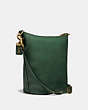 COACH®,DUFFLE,Leather,X-Large,Brass/Hunter Green,Angle View