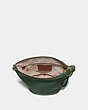 COACH®,DUFFLE,Leather,X-Large,Brass/Hunter Green,Inside View,Top View
