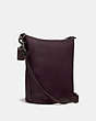 COACH®,DUFFLE,Leather,X-Large,Pewter/Oxblood,Angle View
