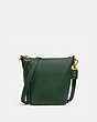 COACH®,DUFFLE 20,Leather,Medium,Brass/Hunter Green,Front View