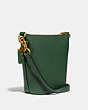COACH®,DUFFLE 20,Leather,Medium,Brass/Hunter Green,Angle View