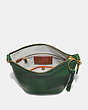 COACH®,DUFFLE 20,Leather,Medium,Brass/Hunter Green,Inside View,Top View