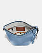 COACH®,DUFFLE 20,Leather,Medium,Pewter/Cornflower,Inside View,Top View