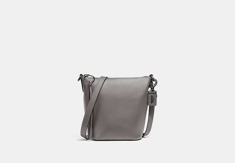 COACH®,DUFFLE 20,Leather,Medium,Pewter/Heather Grey,Front View