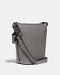 COACH®,DUFFLE 20,Leather,Medium,Pewter/Heather Grey,Angle View