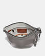 COACH®,DUFFLE 20,Leather,Medium,Pewter/Heather Grey,Inside View,Top View