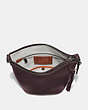 COACH®,DUFFLE 20,Leather,Medium,Pewter/Oxblood,Inside View,Top View