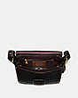 COACH®,COURIER BAG,Glovetan Leather,Medium,Brass/Black,Inside View,Top View
