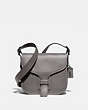 COACH®,COURIER BAG,Glovetan Leather,Medium,Pewter/Heather Grey,Front View
