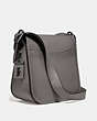 COACH®,COURIER BAG,Glovetan Leather,Medium,Pewter/Heather Grey,Angle View