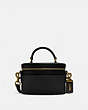 COACH®,TRAIL BAG,Leather,Brass/Black,Front View