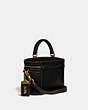 COACH®,TRAIL BAG,Leather,Brass/Black,Angle View
