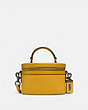 COACH®,TRAIL BAG,Leather,Pewter/Flax,Front View