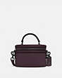 COACH®,TRAIL BAG,Leather,Pewter/Oxblood,Front View