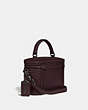 COACH®,TRAIL BAG,Leather,Pewter/Oxblood,Angle View