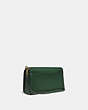 COACH®,DINKY,Leather,Mini,Brass/Hunter Green,Angle View