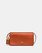 COACH®,DINKY,Leather,Mini,Brass/Vermillion,Front View