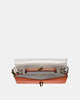 COACH®,DINKY,Leather,Mini,Brass/Vermillion,Inside View,Top View