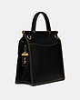 COACH®,WILLIS TOP HANDLE,Leather,Medium,Brass/Black,Angle View