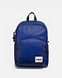 COACH®,PACER TALL BACKPACK WITH COACH PATCH,Leather,X-Large,Black Copper/Sport Blue,Front View