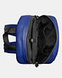 COACH®,PACER TALL BACKPACK WITH COACH PATCH,Leather,X-Large,Black Copper/Sport Blue,Inside View,Top View