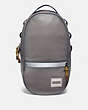 COACH®,PACER BACKPACK WITH COACH PATCH,Smooth Leather,Large,Black Copper/Heather Grey,Front View