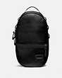 COACH®,PACER BACKPACK WITH COACH PATCH,Leather,Large,Black Copper/Black,Front View