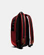 COACH®,PACER BACKPACK WITH COACH PATCH,Leather,Large,Black Copper/Cardinal,Angle View