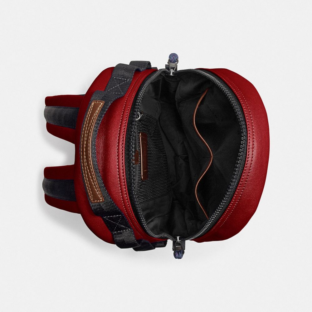 COACH®,Pacer Backpack With Coach Patch,,Inside View,Top View