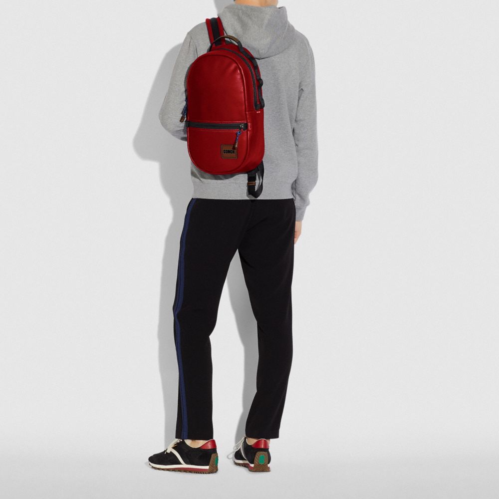 COACH®,Pacer Backpack With Coach Patch,,Detail View