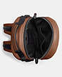 COACH®,PACER BACKPACK WITH COACH PATCH,Leather,Large,Saddle/Black Copper,Inside View,Top View