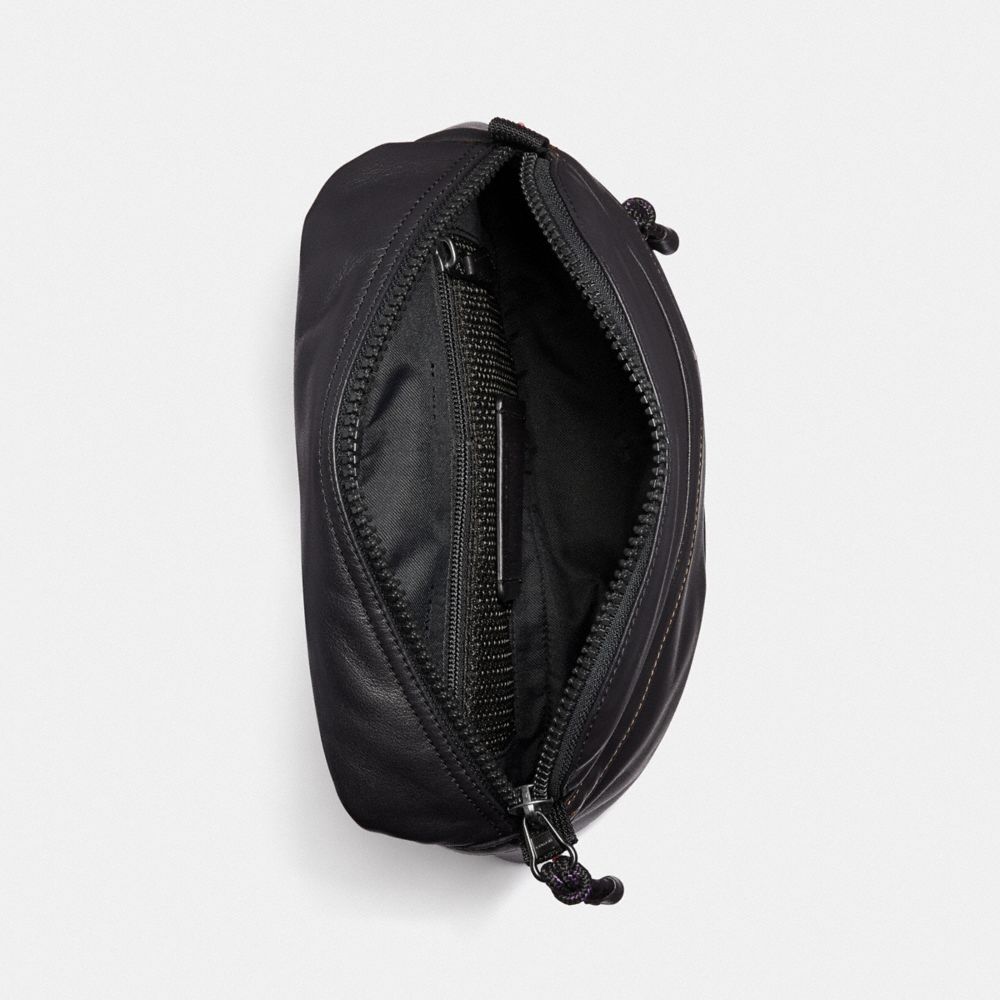 COACH®,PACK PACER SPORT AVEC PATCH COACH,Cuir,Cuivre Noir/Noir,Inside View,Top View