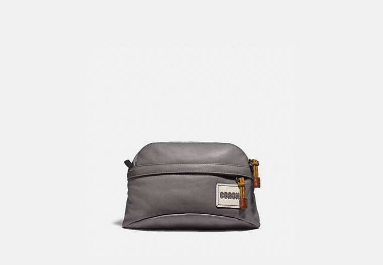 COACH®,PACER SPORT PACK,Smooth Leather,Medium,Black Copper/Heather Grey,Front View