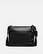 COACH®,PACER CROSSBODY WITH COACH PATCH,Leather,Mini,Black Copper/Black,Front View