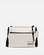 COACH®,PACER CROSSBODY WITH COACH PATCH,Leather,Mini,Black Copper/Chalk,Front View