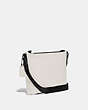 COACH®,PACER CROSSBODY WITH COACH PATCH,Leather,Mini,Black Copper/Chalk,Angle View