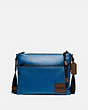 COACH®,PACER CROSSBODY WITH COACH PATCH,Leather,Mini,Black Copper Finish/Pacific,Front View