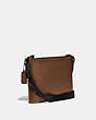 COACH®,PACER CROSSBODY WITH COACH PATCH,Leather,Mini,Saddle/Black Copper,Angle View