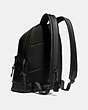 COACH®,ACADEMY BACKPACK WITH COACH PATCH,Smooth Leather/Embossed Leather,Large,Black Copper/Black,Angle View