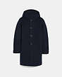 COACH®,WOOL PARKA,wool,Navy Ink,Front View