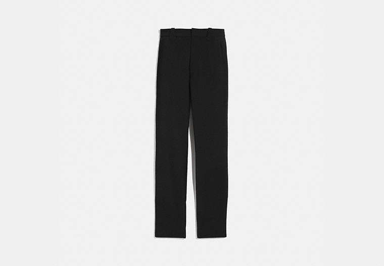 COACH®,TUXEDO STRIPE PANTS,n/a,Black,Front View