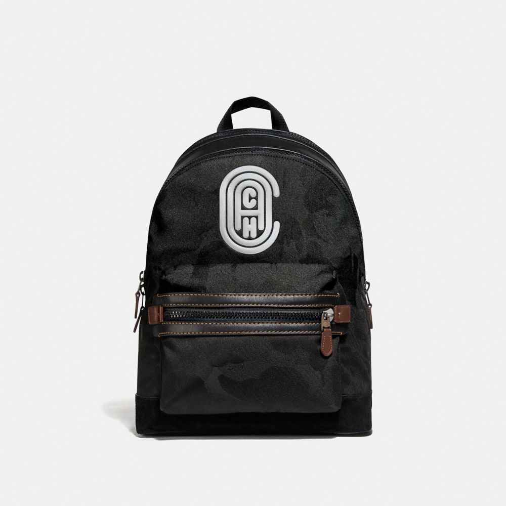 COACH COACH Academy Backpack With Camo Print And Reflective Coach Patch