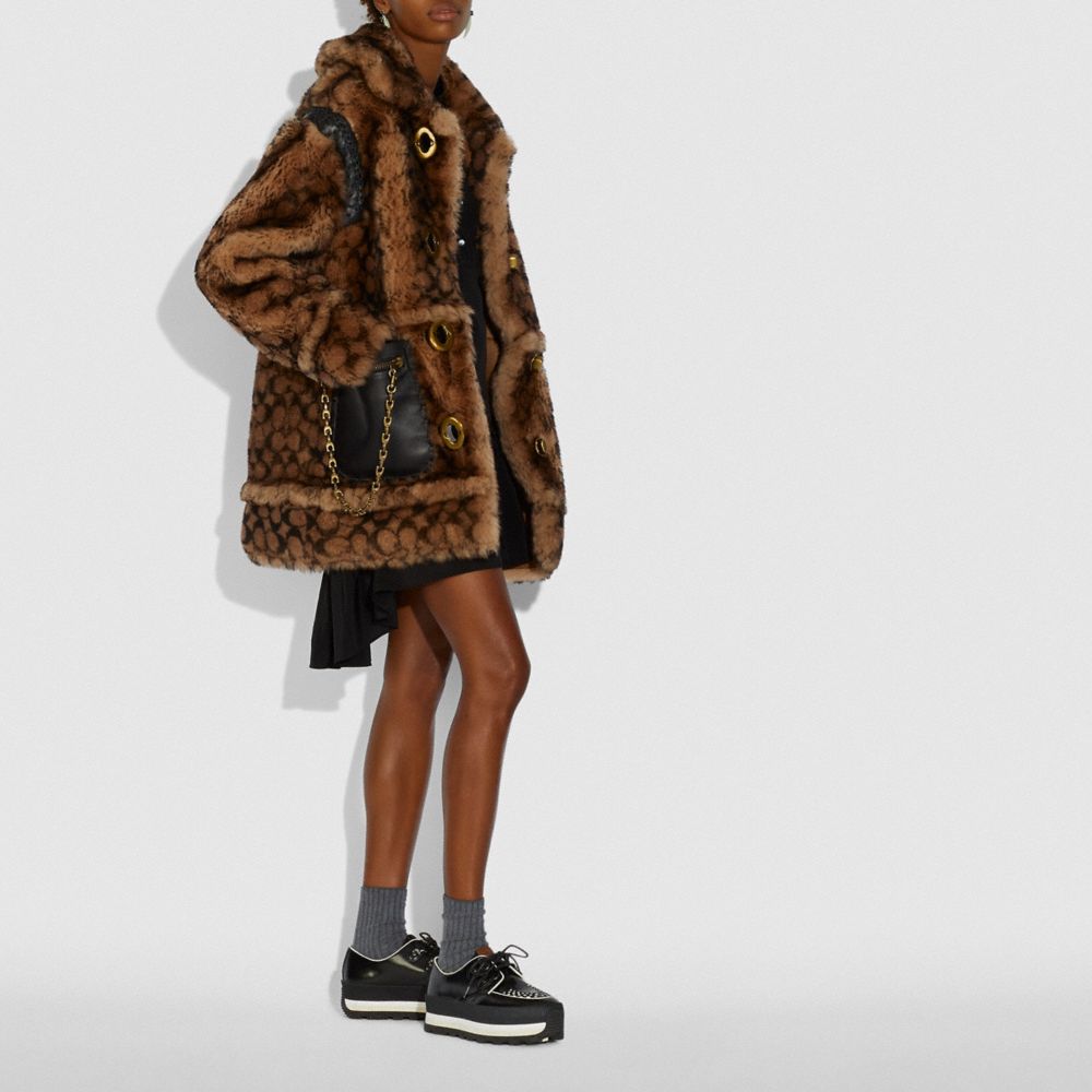 COACH®: Signature Shearling Coat